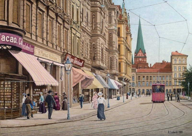 Plac Zwycięstwa ( Hohenzollernplatz ) , 50 x 70 , olej.JPG