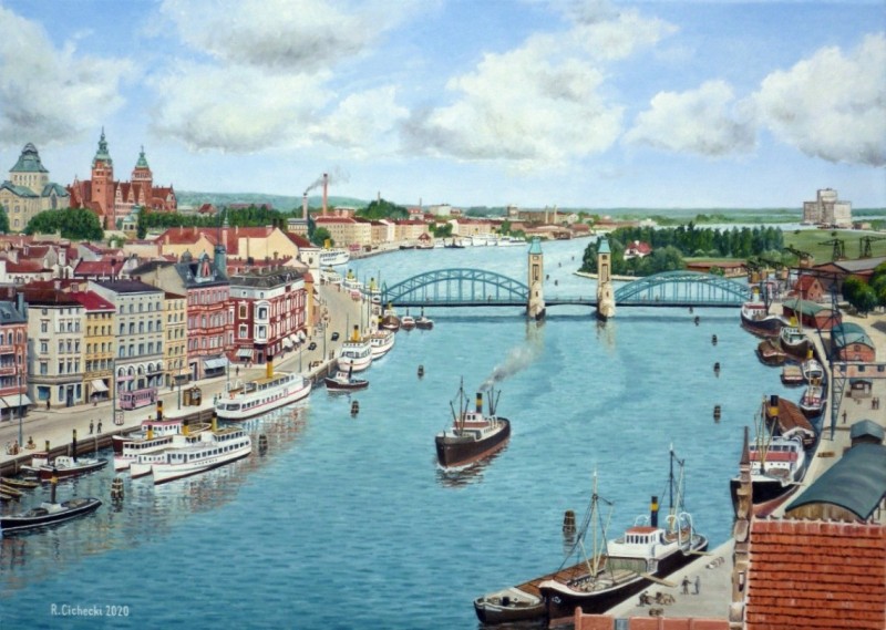 Szczecin (Stettin) , 50 x 70 , olej.JPG