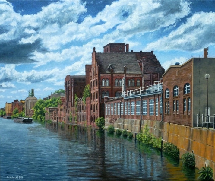 w Szczecińska Wenecja ,60x50.JPG