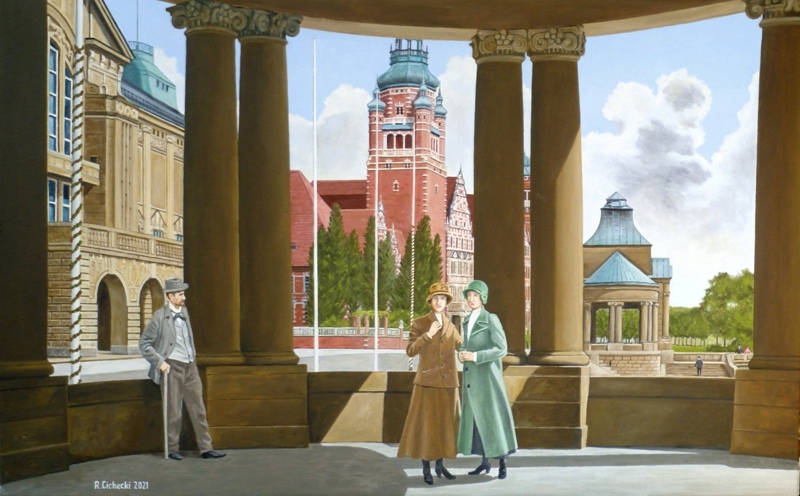 ''Wały Chrobrego 2'' (Hakenterrasse 2'' ) , 50 x 80 , olej - Kopia.JPG