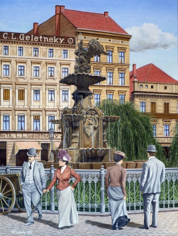 Plac Orła Białego (Stettin Rossmarkt) , 80 x 60 , olej - 1200.JPG