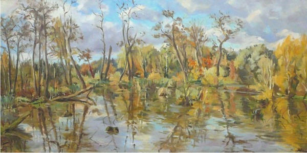 Kopia jesienne bagna, olej, płótno 120x60 cm, 2009r.jpg