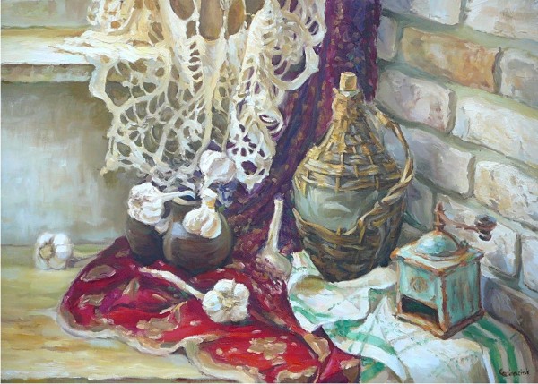 Kopia martwa natura z gąsiorkiem, olej, płótno 50x70 cm, 2011r.jpg