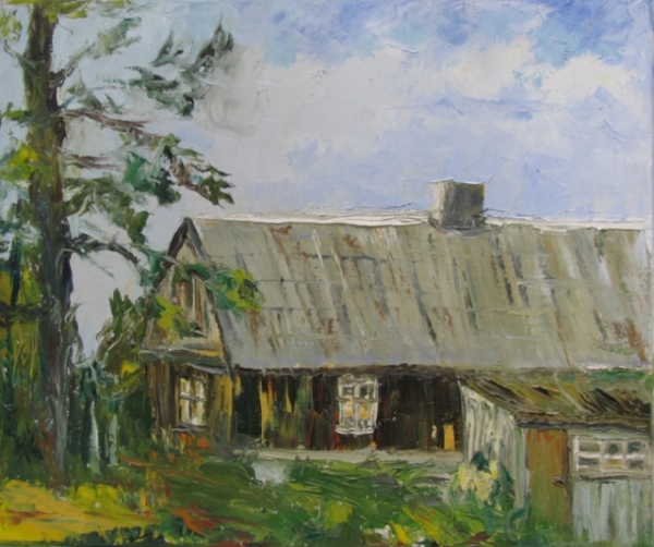 Ginąca chatka 46x55 Smólnik 2011.jpg